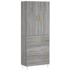 Vidaxl Skříň highboard šedá sonoma 69,5 x 34 x 180 cm kompozitní dřevo