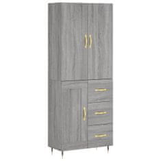 Vidaxl Skříň highboard šedá sonoma 69,5 x 34 x 180 cm kompozitní dřevo