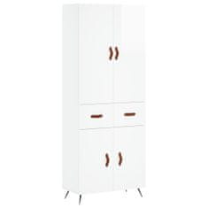 Vidaxl Skříň highboard lesklá bílá 69,5 x 34 x 180 cm kompozitní dřevo