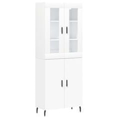 Greatstore Skříň highboard bílá 69,5 x 34 x 180 cm kompozitní dřevo