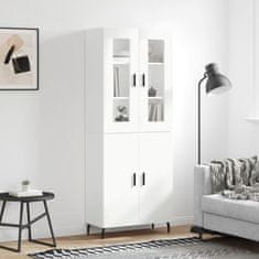 Greatstore Skříň highboard bílá 69,5 x 34 x 180 cm kompozitní dřevo