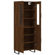 Vidaxl Skříň highboard hnědý dub 69,5 x 34 x 180 cm kompozitní dřevo