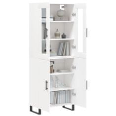 Greatstore Skříň highboard bílá 69,5 x 34 x 180 cm kompozitní dřevo