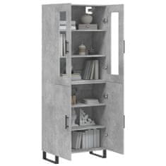 Greatstore Skříň highboard betonově šedá 69,5x34x180 cm kompozitní dřevo