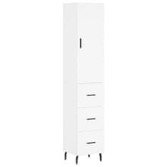 Greatstore Skříň highboard bílá 34,5 x 34 x 180 cm kompozitní dřevo