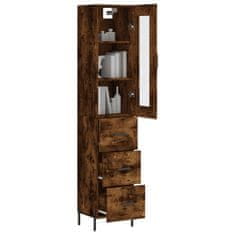 Greatstore Skříň highboard kouřový dub 34,5 x 34 x 180 cm kompozitní dřevo