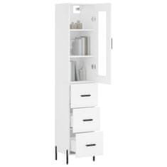 Greatstore Skříň highboard bílá 34,5 x 34 x 180 cm kompozitní dřevo