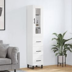 Greatstore Skříň highboard bílá 34,5 x 34 x 180 cm kompozitní dřevo