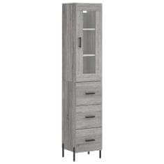 Vidaxl Skříň highboard šedá sonoma 34,5 x 34 x 180 cm kompozitní dřevo