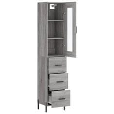 Greatstore Skříň highboard šedá sonoma 34,5 x 34 x 180 cm kompozitní dřevo