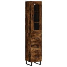 Vidaxl Skříň highboard kouřový dub 34,5 x 34 x 180 cm kompozitní dřevo