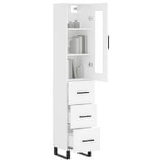 Greatstore Skříň highboard bílá 34,5 x 34 x 180 cm kompozitní dřevo