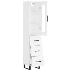 Greatstore Skříň highboard bílá 34,5 x 34 x 180 cm kompozitní dřevo