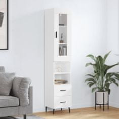 Greatstore Skříň highboard bílá 34,5 x 34 x 180 cm kompozitní dřevo