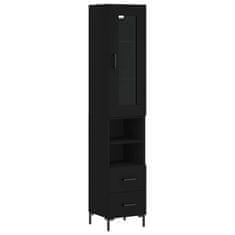 Vidaxl Skříň highboard černá 34,5 x 34 x 180 cm kompozitní dřevo