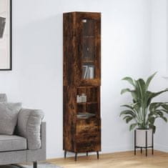 Greatstore Skříň highboard kouřový dub 34,5 x 34 x 180 cm kompozitní dřevo