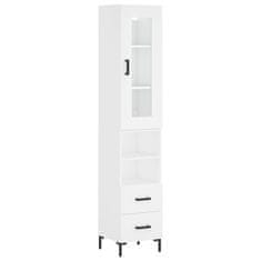 Vidaxl Skříň highboard bílá 34,5 x 34 x 180 cm kompozitní dřevo