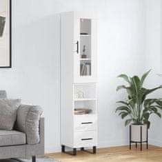 Greatstore Skříň highboard bílá 34,5 x 34 x 180 cm kompozitní dřevo