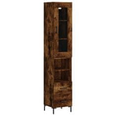 Vidaxl Skříň highboard kouřový dub 34,5 x 34 x 180 cm kompozitní dřevo