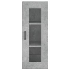 Greatstore Skříň highboard betonově šedá 34,5x34x180 cm kompozitní dřevo