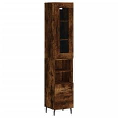 Vidaxl Skříň highboard kouřový dub 34,5 x 34 x 180 cm kompozitní dřevo