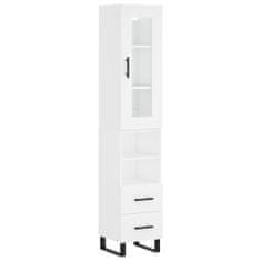 Vidaxl Skříň highboard bílá 34,5 x 34 x 180 cm kompozitní dřevo