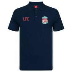 FotbalFans Polo Tričko Liverpool FC, Modré, Vyšitý Znak, Oficiální produkt | L