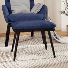 Vidaxl Podnožka modrá 45x29,5x35 cm textil a umělá kůže