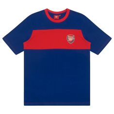 FotbalFans Pánské Pyžamo Arsenal FC, Dlouhé Kalhoty, Krátký Rukáv, Bavlna | L