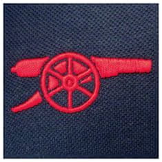 FotbalFans Polo Tričko Arsenal FC, vyšitý znak, poly-bavlna, modrá | M