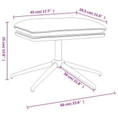 Vidaxl Podnožka tmavě šedá 60x60x35 cm tkanina z mikrovlákna
