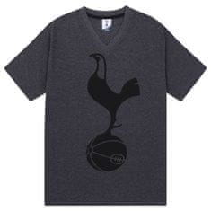 FotbalFans Pánské Pyžamo Tottenham Hotspur, Tričko, Šortky, Šedé, PolyBavlna | XL