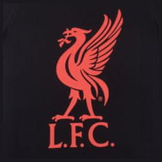 FotbalFans Pánské Pyžamo Liverpool FC, černé, krátký rukáv, šortky, Bavlna | XL