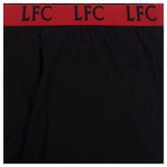 FotbalFans Pánské Pyžamo Liverpool FC, černé, krátký rukáv, šortky, Bavlna | XL