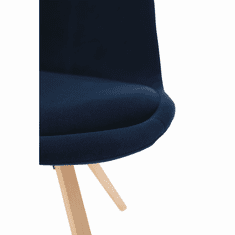 BPS-koupelny Židle, modrá Velvet látka/ buk, SABRA