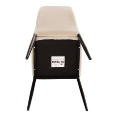 BPS-koupelny Židle, béžová Dulux, velvet látka / černý kov, COLETA NOVA