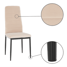 BPS-koupelny Židle, béžová Dulux, velvet látka / černý kov, COLETA NOVA