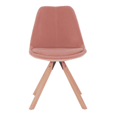 BPS-koupelny Židle, růžová Velvet látka / buk, SABRA