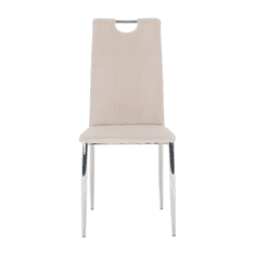 BPS-koupelny Jídelní židle, béžová Dulux Velvet látka / chrom, OLIVA NEW