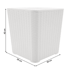 BPS-koupelny Zahradní úložný box / příruční stolek, bílá, Ugur