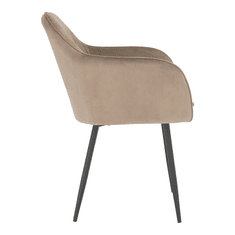 BPS-koupelny Designové křeslo, šedohnědá Taupe Velvet látka, ZIRKON