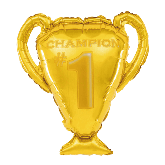 PartyPal Fóliový balónek supershape Vítězná trofej Champion 61x65cm