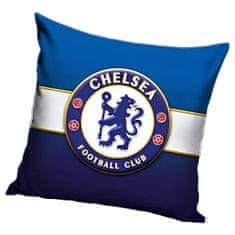 FotbalFans Modrý Polštář Chelsea FC, 40x40cm, Mikrovlákno, Zapínání na Zip