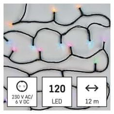 Emos GoSmart LED vánoční řetěz, 12 m, venkovní i vnitřní, RGB, programy, časovač, WiFi