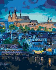 ZUTY Malování podle čísel - TEMNÁ PRAHA 40x50 cm vypnuté plátno na rám