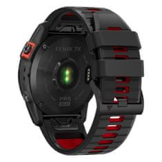 Tech-protect Iconband řemínek na Garmin Fenix 5x / 5x Plus / 6x / 6x Pro / 7x / 8 51mm, black/red