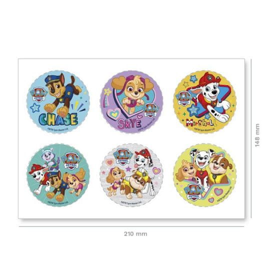 Dekora 6ks cí na cupcake Paw Patrol 5,8cm -