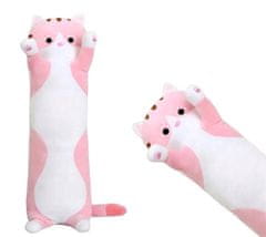 Leventi Plyšová kočka dlouhá 50 cm - růžová
