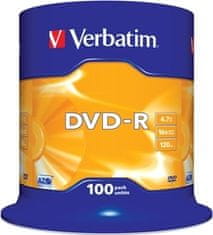 Verbatim DVD-R(100-Pack)Spindl/MattSlvr/16x/4.7GB