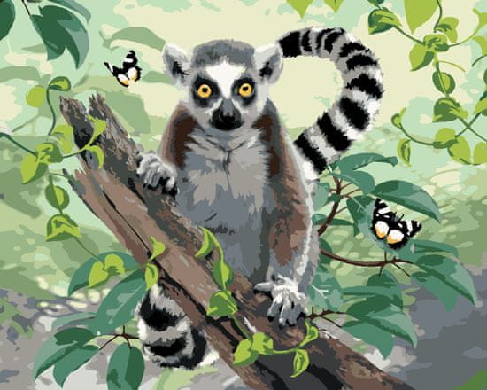 ZUTY Malování podle čísel - LEMUR A MOTÝLI (HOWARD ROBINSON)